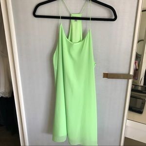 Lime Green Racerback Mini Dress